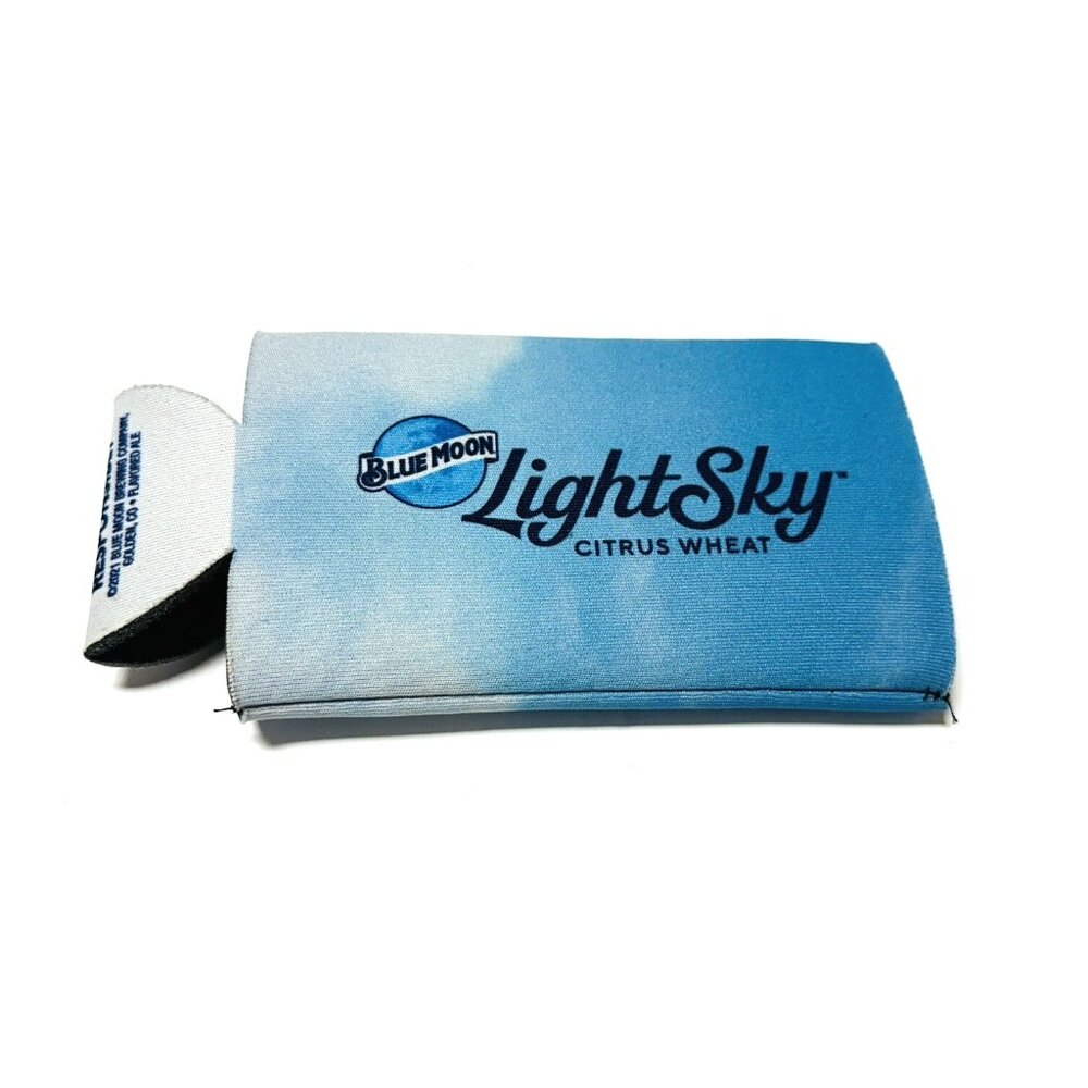 Blue Moon Light Sky Neoprene Koozie Coozie Tall Slim Aluminum Beer Can NEW!